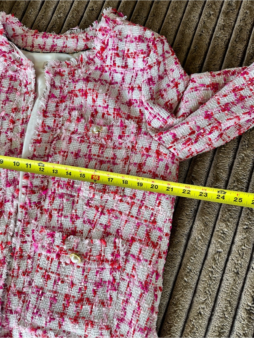Nanette Lepore Tweed Blazer Jacket Size 14 - Picture 8 of 9